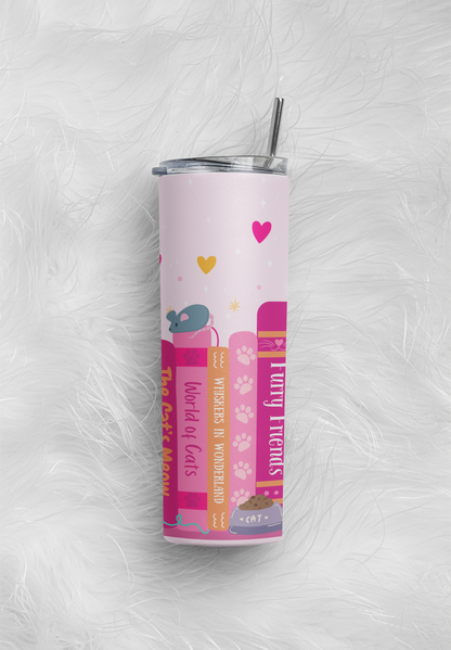 Cat Lover Book Shelf Tumbler