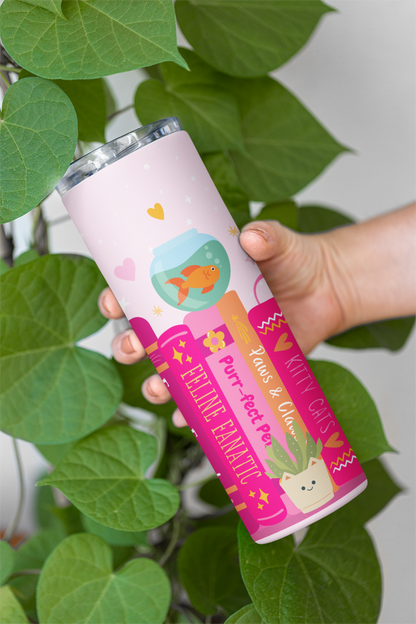 Cat Lover Book Shelf Tumbler