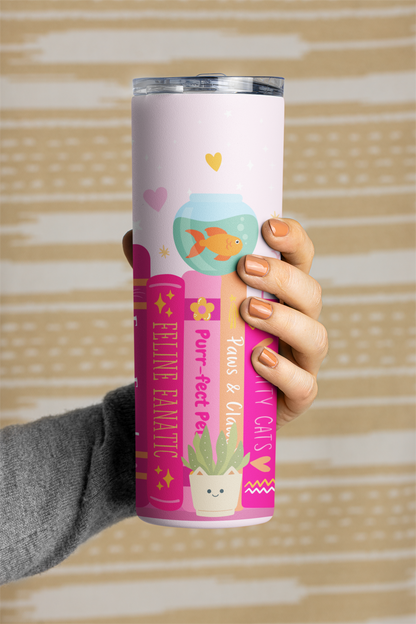 Cat Lover Book Shelf Tumbler