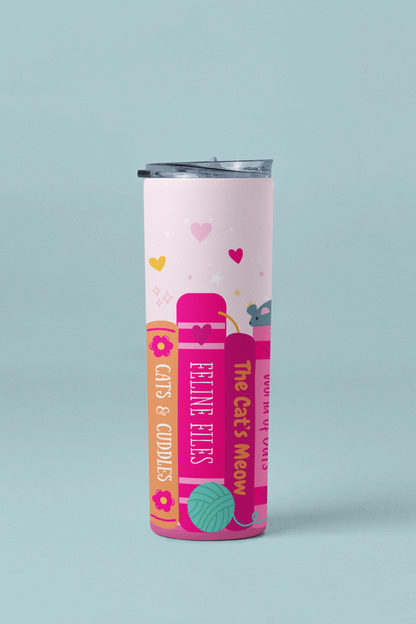 Cat Lover Book Shelf Tumbler