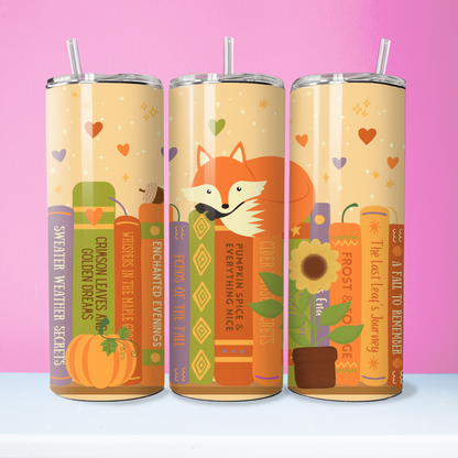 Autumn Bookshelf Tumbler