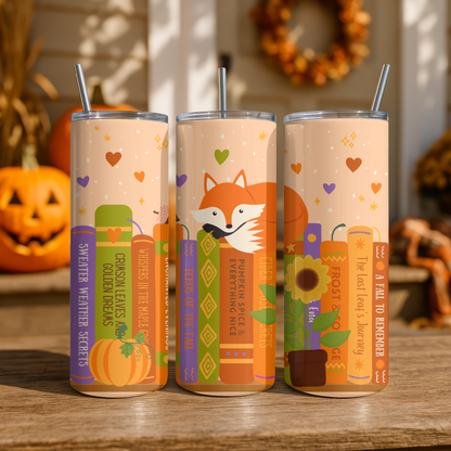 Autumn Bookshelf Tumbler