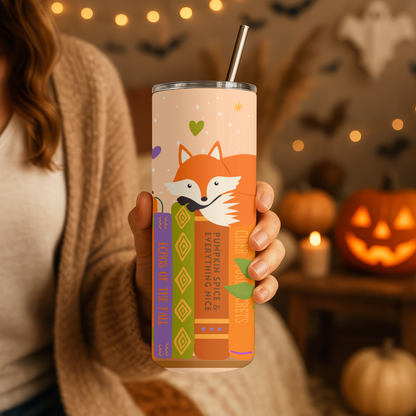 Autumn Bookshelf Tumbler