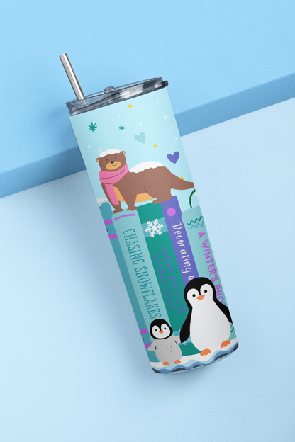 Winter Bookshelf Tumbler Wrap