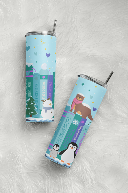 Winter Bookshelf Tumbler Wrap