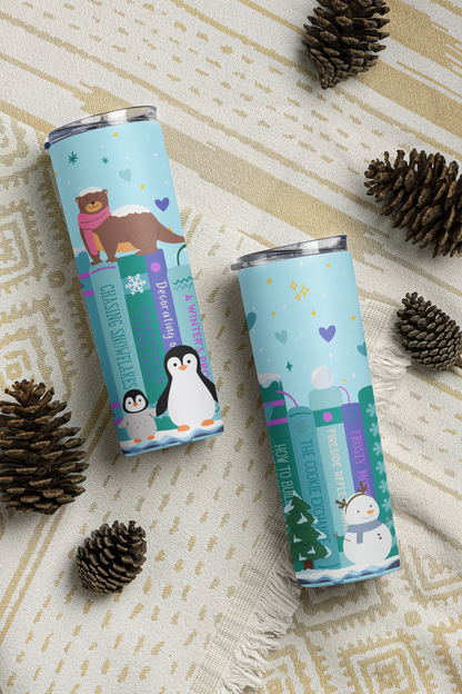 Winter Bookshelf Tumbler Wrap