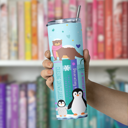 Winter Bookshelf Tumbler Wrap