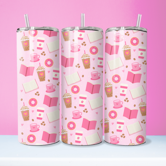 Pink Book Lover Tumbler