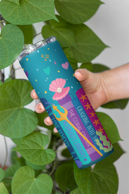 Mermaid Bookshelf 20 oz Tumbler Wrap