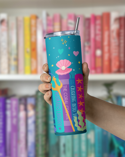 Mermaid Bookshelf 20 oz Tumbler Wrap