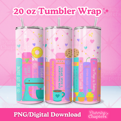 Bakery Bookshelf 20 oz Tumbler Wrap