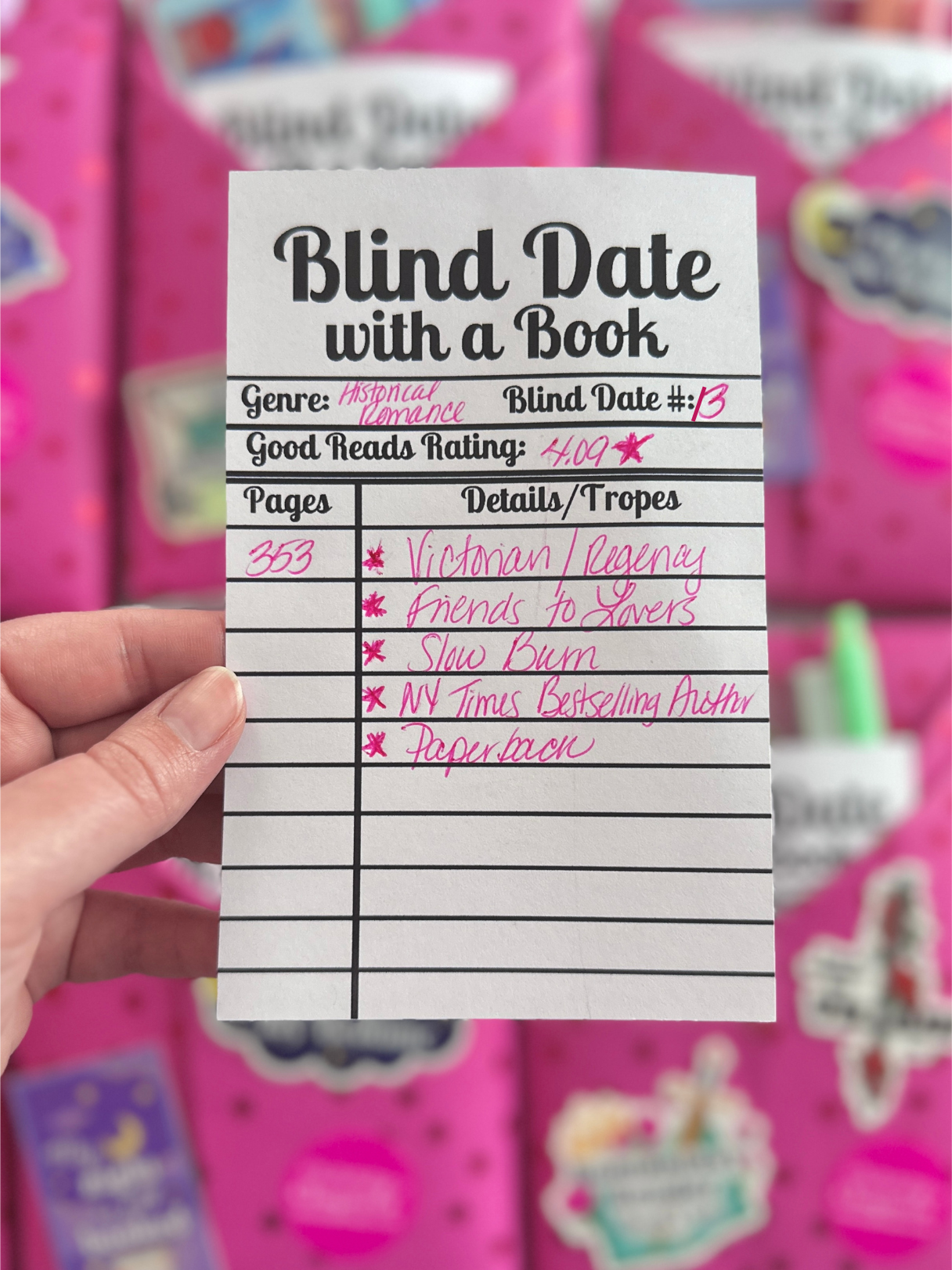 Blind Date with a Book:  Historical Romance