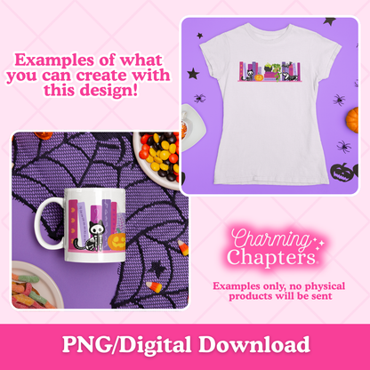 Halloween Bookshelf Clipart