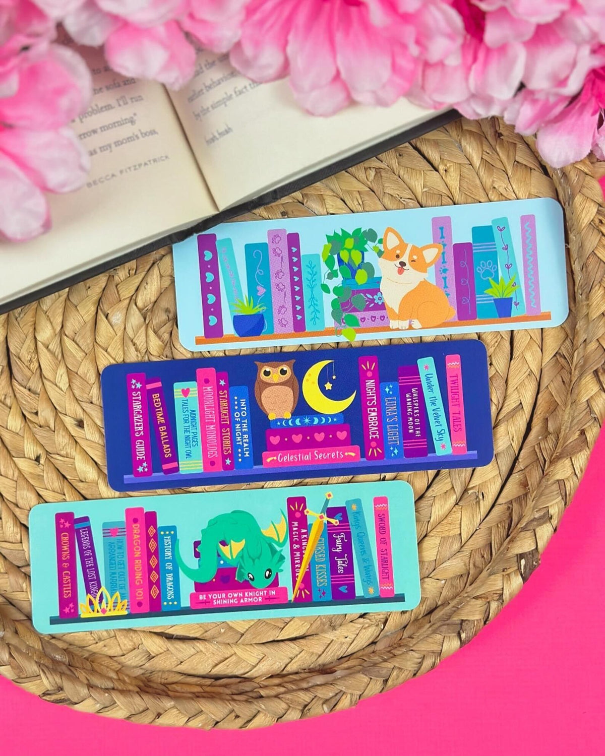 Romantasy Reader Bookshelf Bookmark