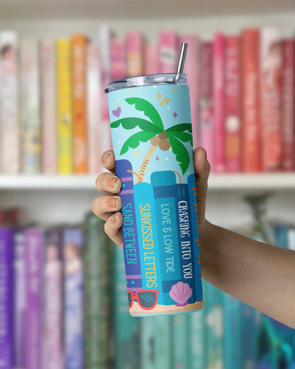 Beach Reads Bookshelf 20 oz Tumbler Wrap