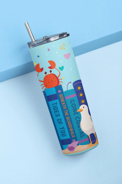 Beach Reads Bookshelf 20 oz Tumbler Wrap