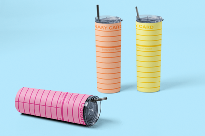Yellow Library Card Tumbler Wrap