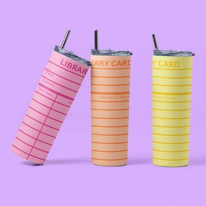 Yellow Library Card Tumbler Wrap
