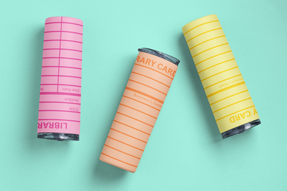 Yellow Library Card Tumbler Wrap