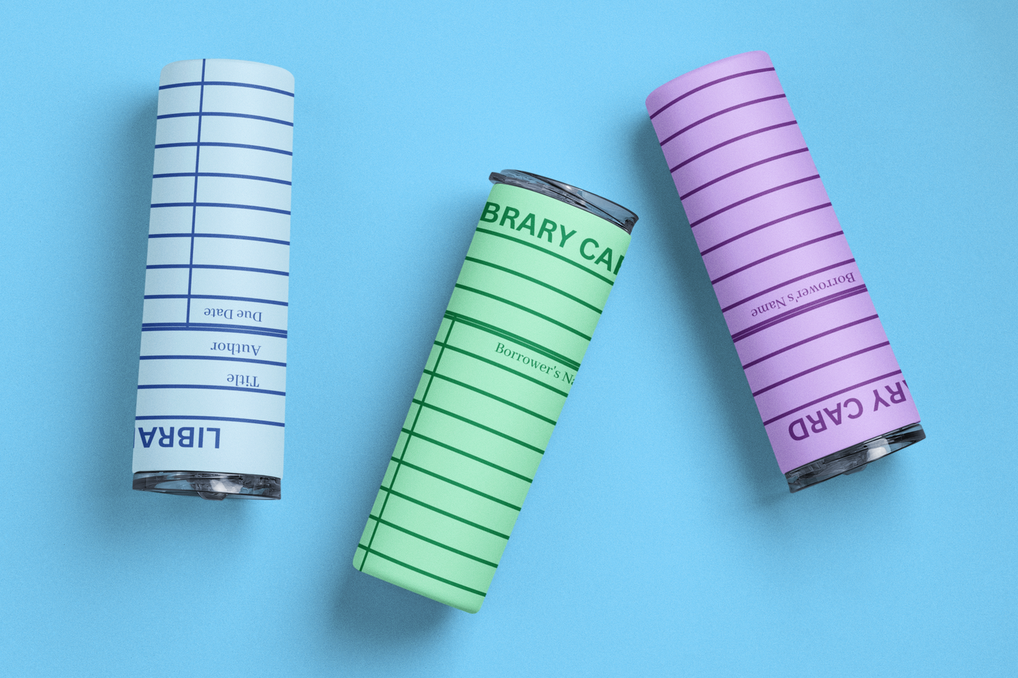 Green Library Card Tumbler Wrap