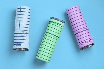 Green Library Card Tumbler Wrap