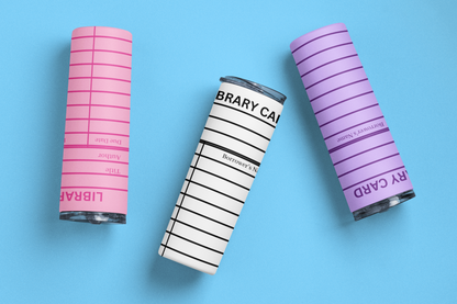 Purple Library Card Tumbler Wrap