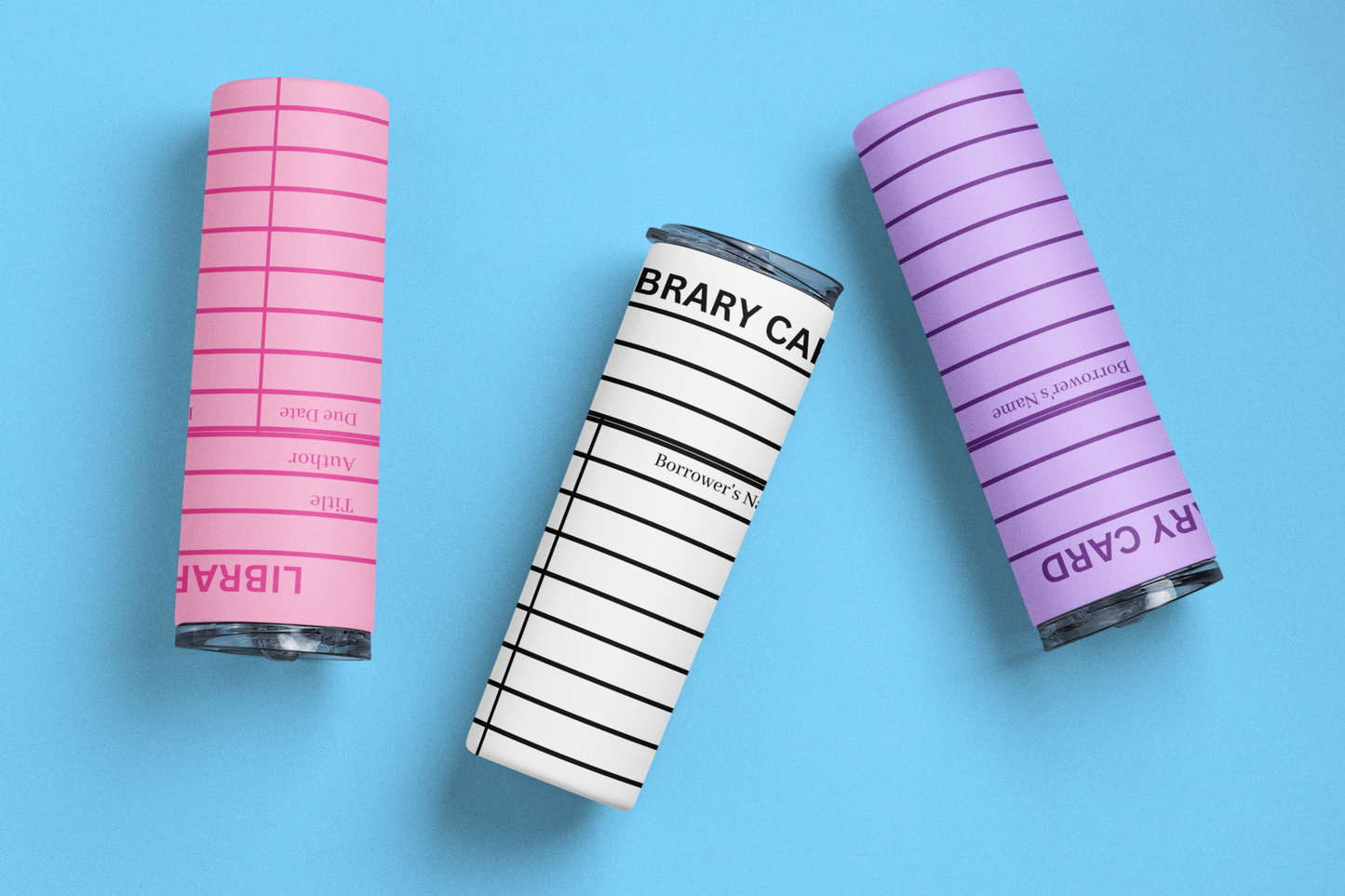 White Library Card Tumbler Wrap