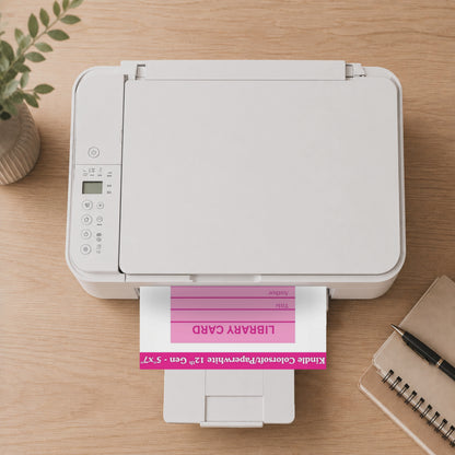 Pink Library Card eReader Insert