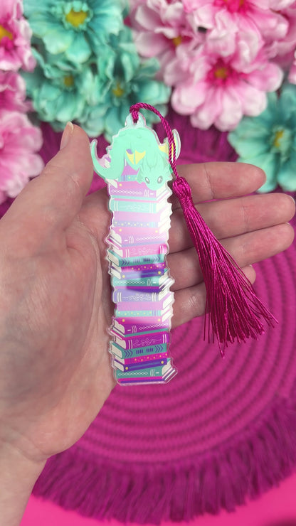 Book Dragon Acrylic Bookmark