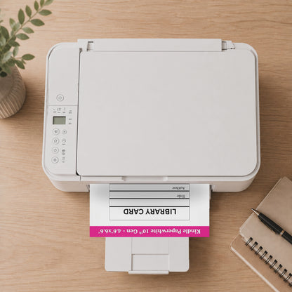 White Library Card eReader Insert