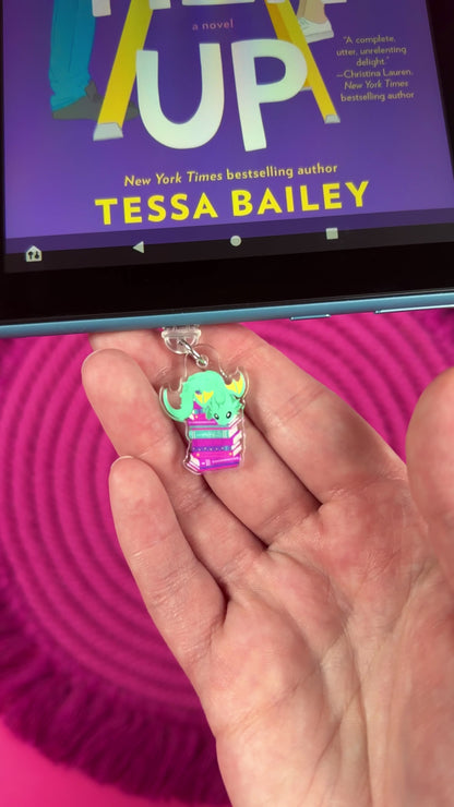 Book Dragon Kindle Charm