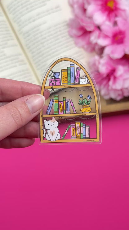 Book Shelf Clear Vinyl Sticker
