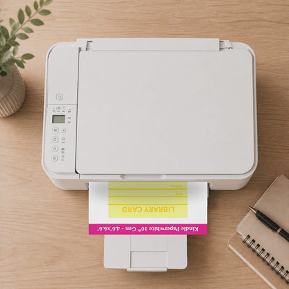 Yellow Library Card eReader Insert