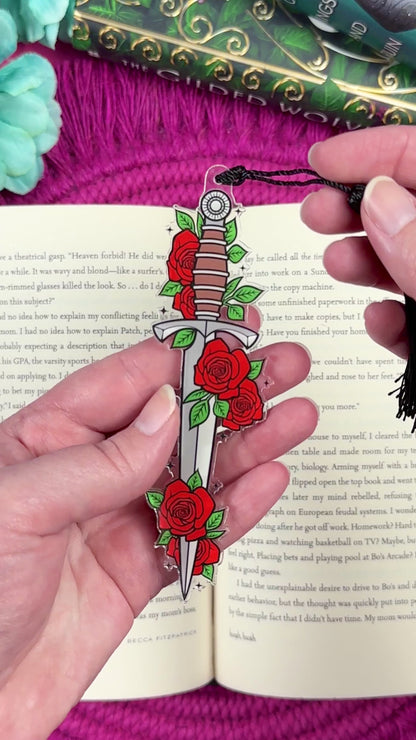 Rose Dagger Acrylic Bookmark