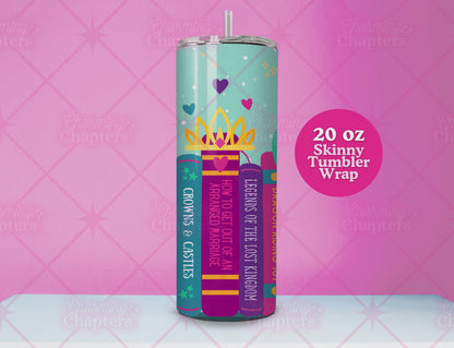 Romantasy Bookshelf Tumbler Wrap