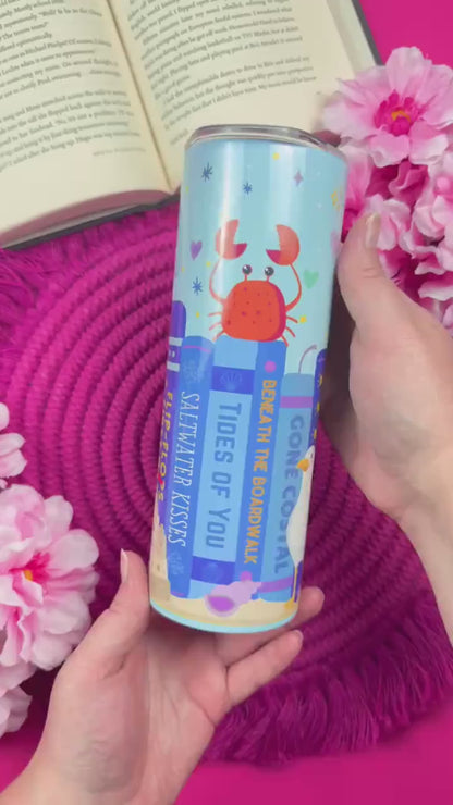 Beach Reads Bookshelf 20 oz Tumbler Wrap