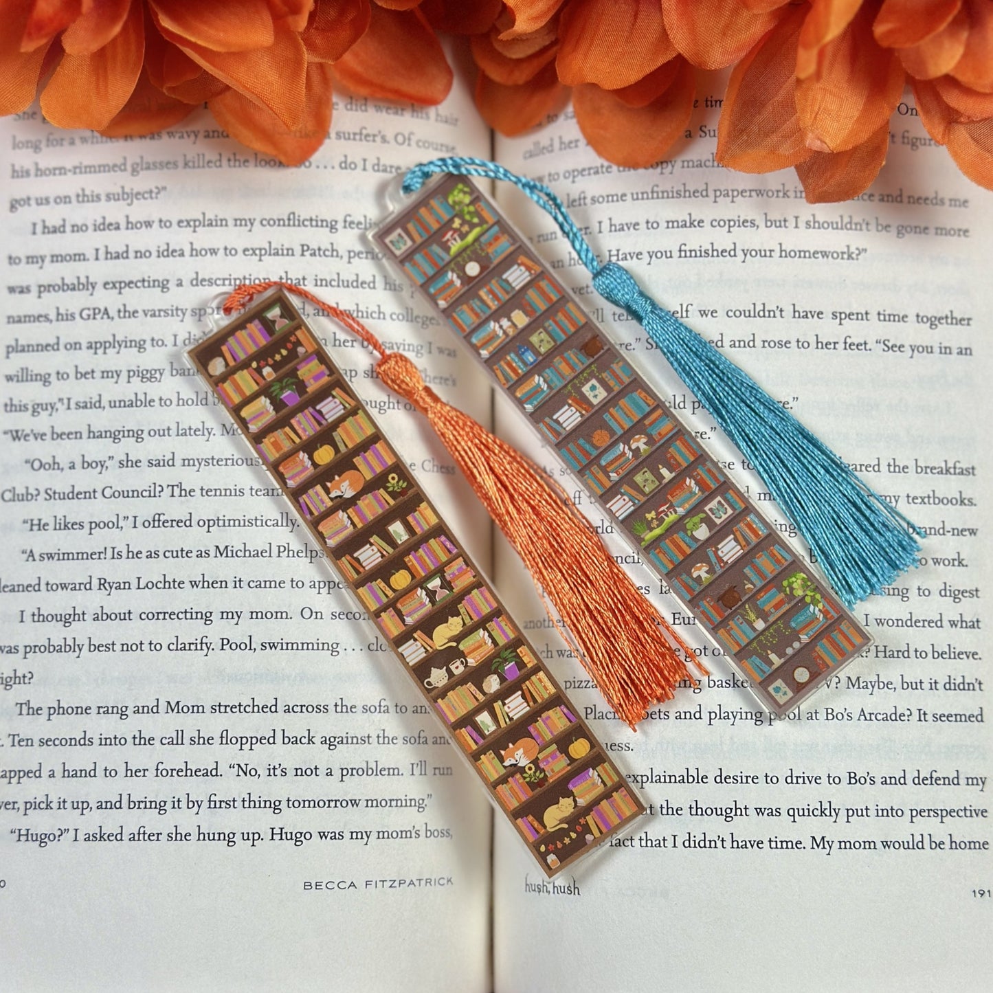 Autumn Book Shelves Acrylic Bookmark