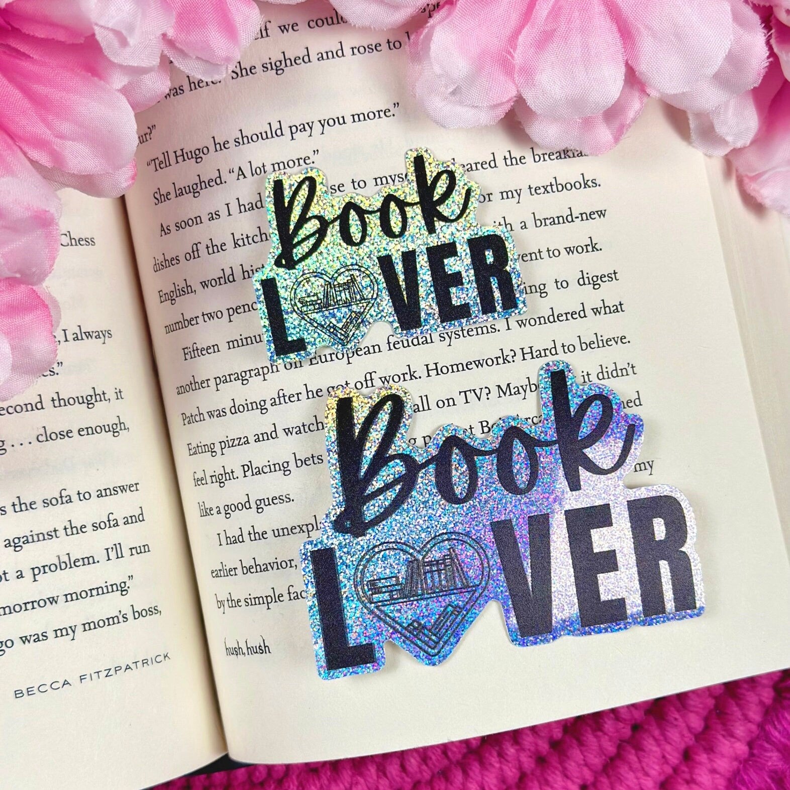 Book Lover Sticker, Book Club Sticker, Holographic Rainbow Sticker, Bookish Vinyl Decal, Kindle Sticker, Book Lover Gift, Reading Sticker